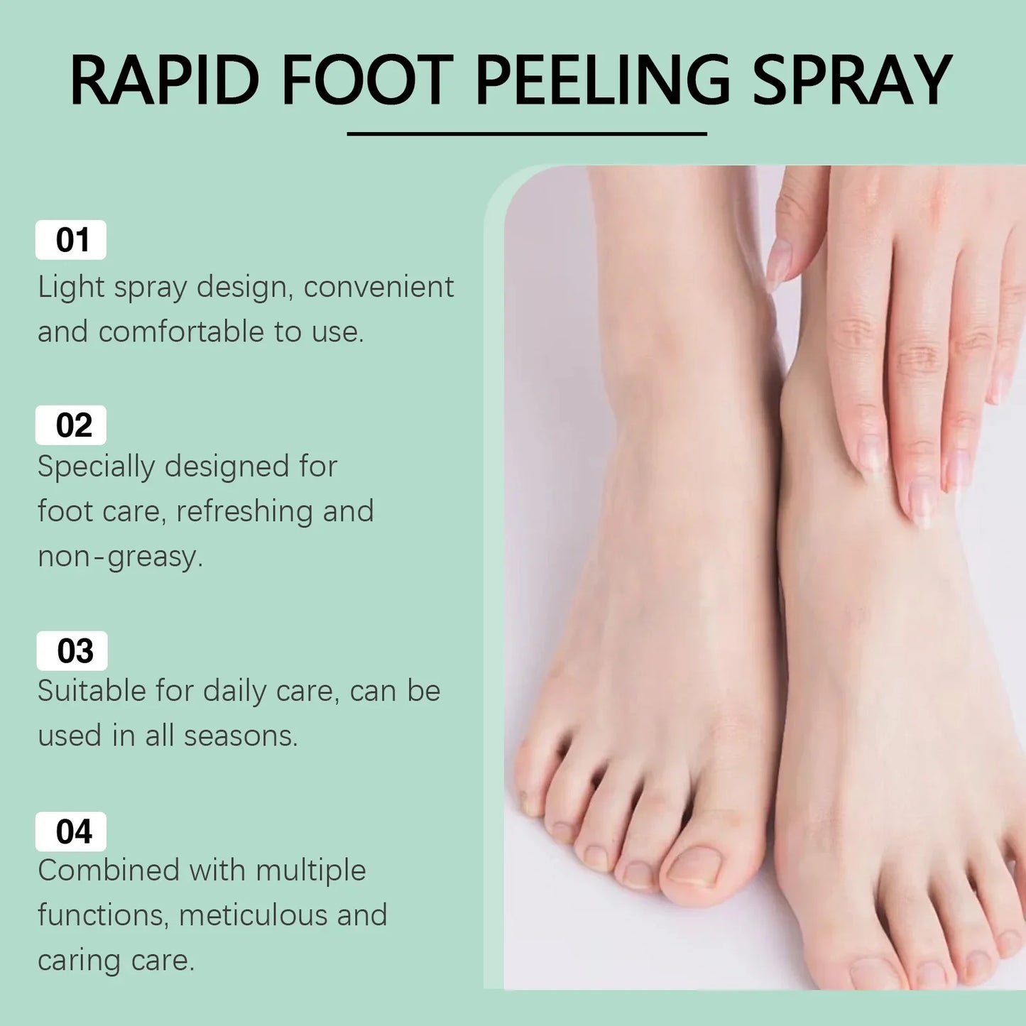 OceAura Foot Peeling Spray – Exfoliate & Heal Cracked Heels