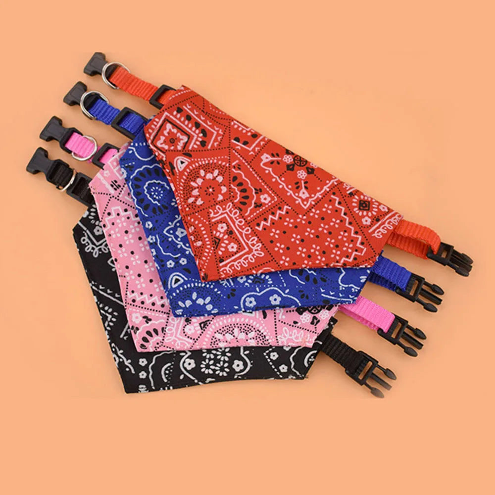 Pet Bandana Collar Scarf for Dogs Puppy & Cat Small Medium Large Dogs Adjustable Collars Red Blue Black Pink Stylish Dog Collar Peaceful Pleasures Health and Wellness