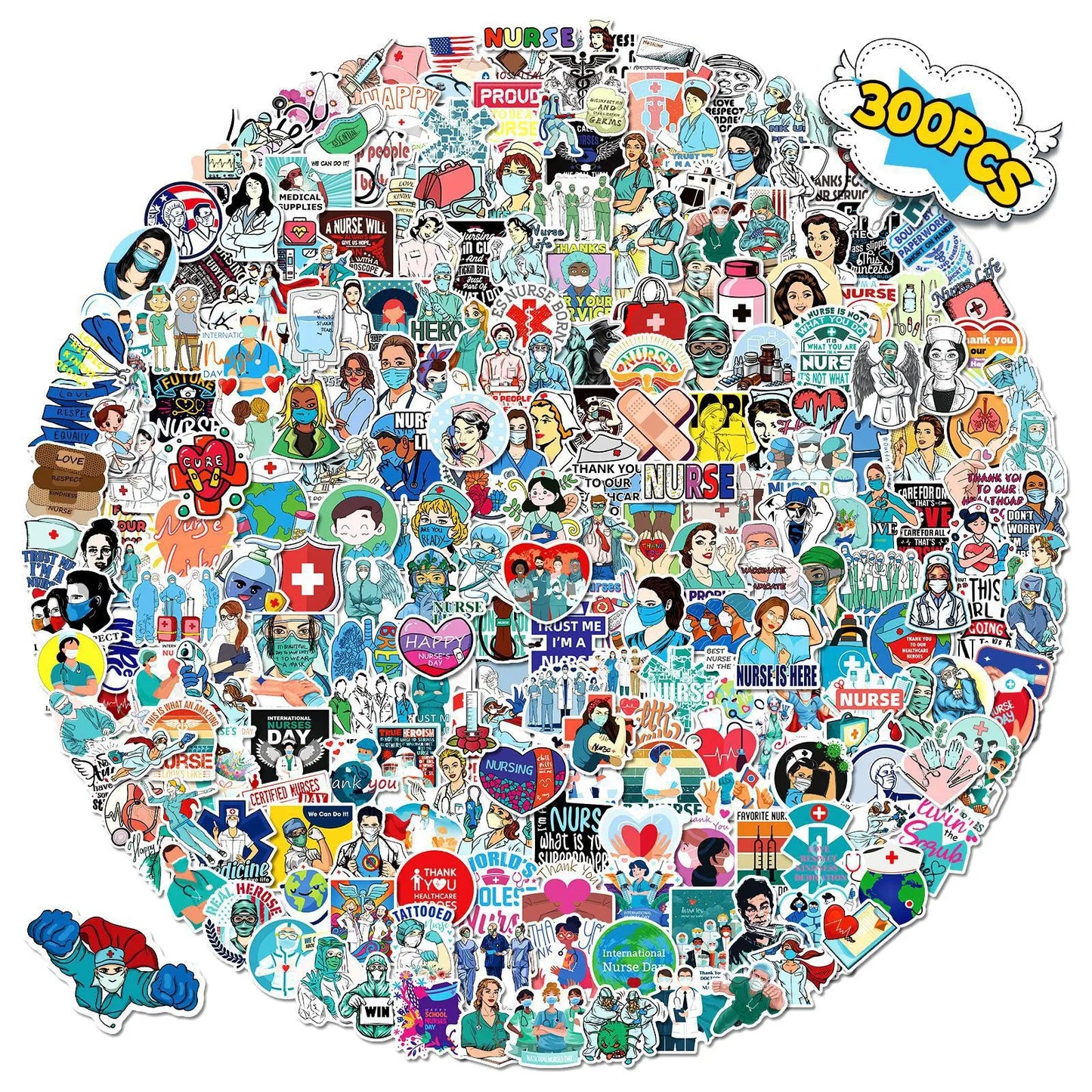 Nurse Stickers Waterproof Decals Nurses Week Medical Themed DIY
