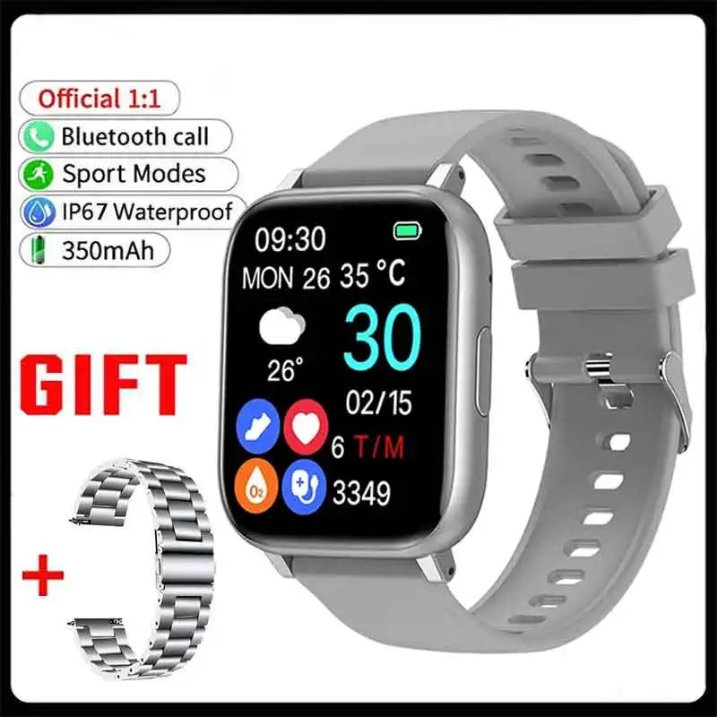 1.77" Full Touch Smartwatch | Heart Rate, SpO2 & Fitness Tracker