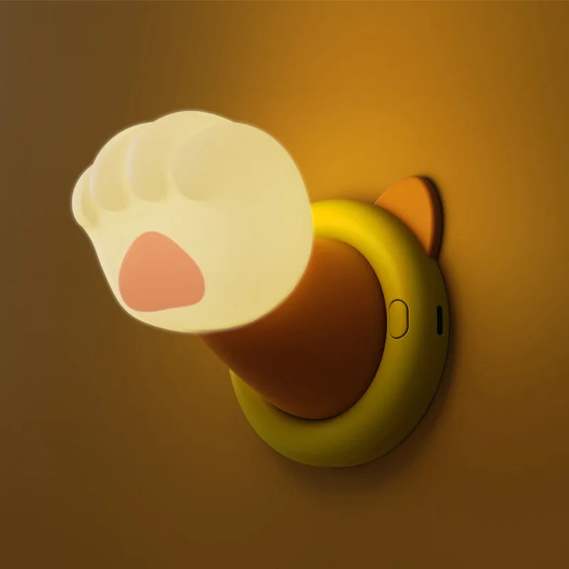 Cute Cat Paw Night Light | Motion-Activated Kids Bedroom Lamp Night Light Lamp Peaceful Pleasures Health and Wellness
