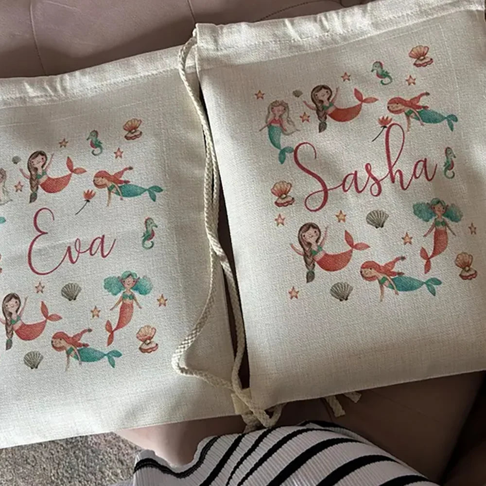 Personalized Kids Drawstring Backpack | Gym, Party & School Bag