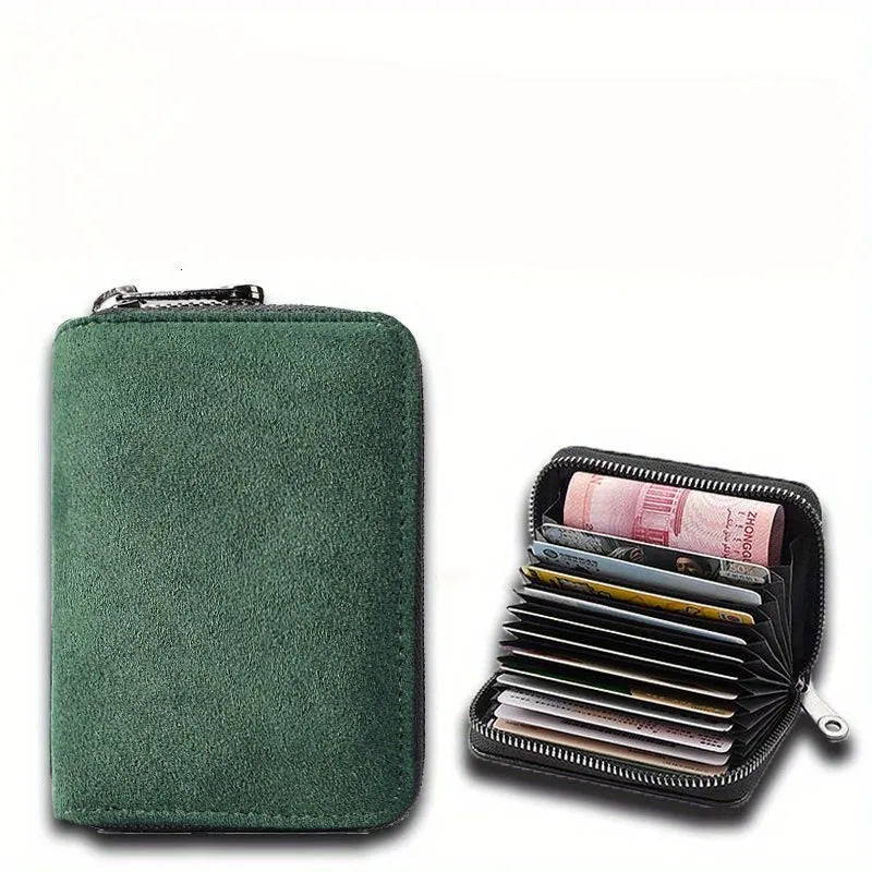RFID Blocking Card Holder Wallet | Unisex Zipper Organizer