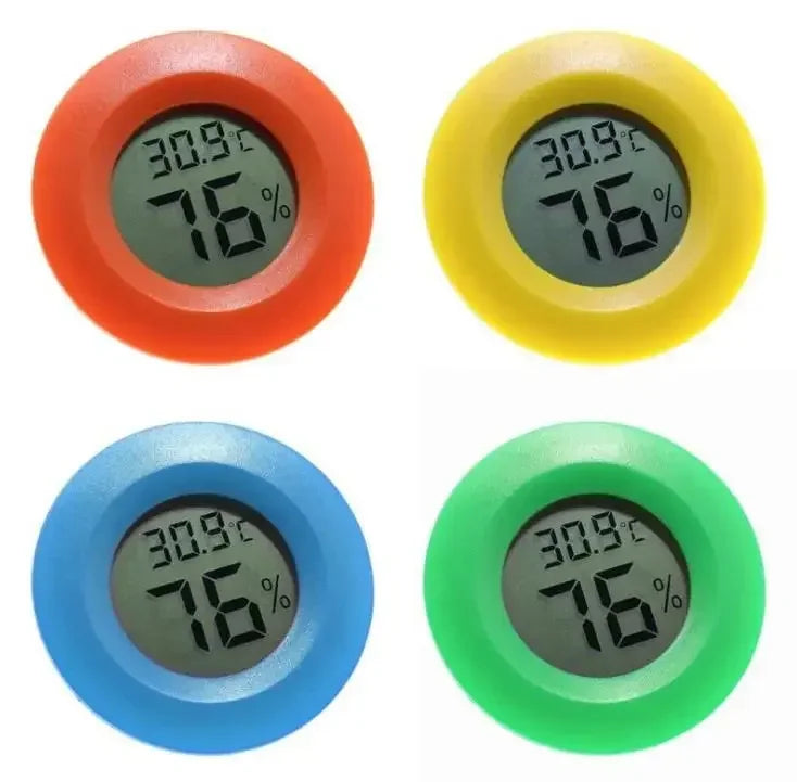 Mini Digital Thermometer Hygrometer – Round LCD Panel Mount Digital Thermometer Hygrometer Peaceful Pleasures Health and Wellness