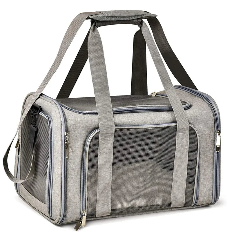 Foldable Cat Backpack Portable Pet Carrier for Small Cats Expandable Travel Pet Bag Handheld Car Outing Breathable Pet Backpack Peaceful Pleasures Health and Wellness