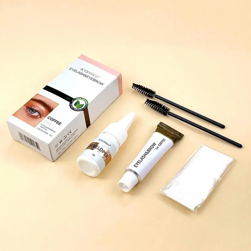 5-Piece Eyebrow Tinting Kit – Waterproof Semi-Permanent Brow Dye
