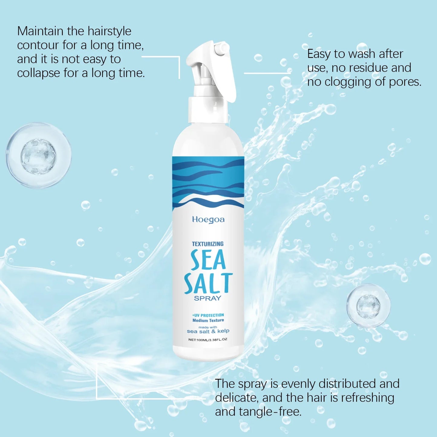 HOEGOA Sea Salt Hair Spray – Volume, Texture & Hold 100ml