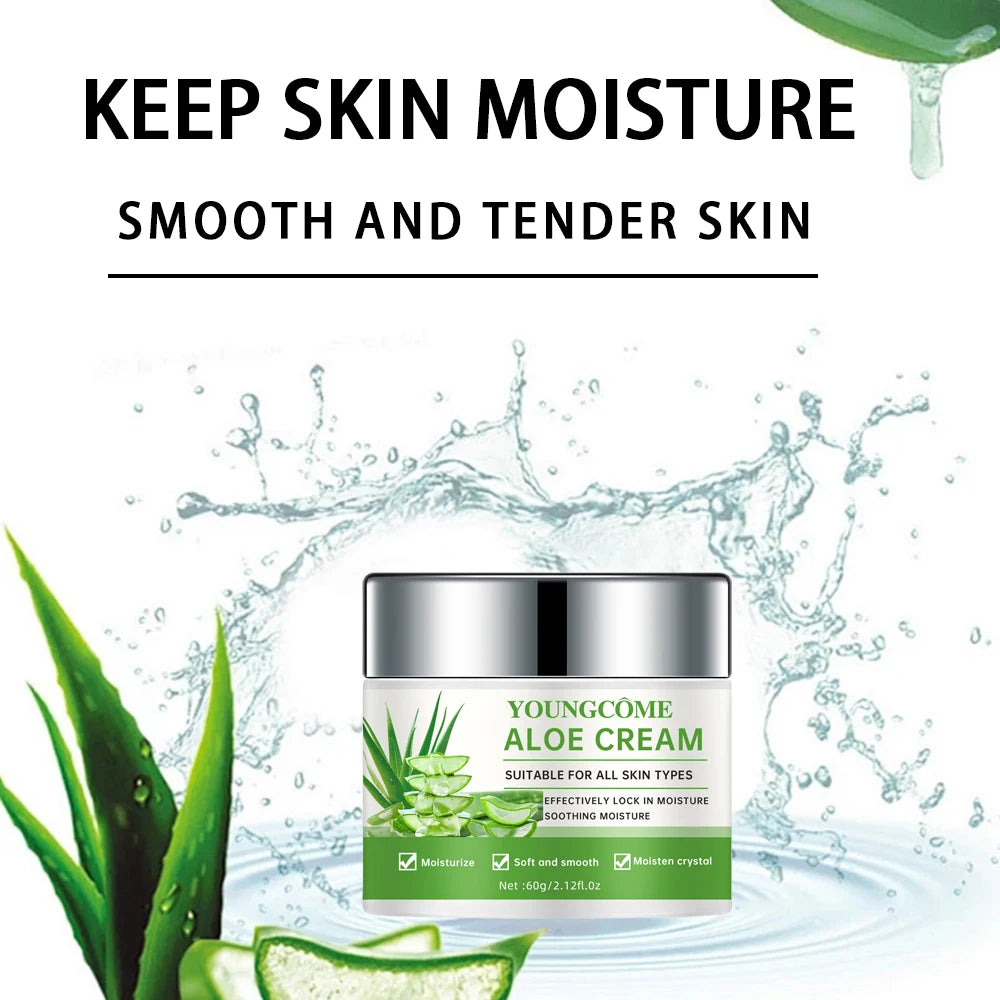 Aloe Vera Deep moisturizing cream, effectively locks in moisture and sooth skin, suitable for all skinall skin types, men and wo Peaceful Pleasures Health and Wellness
