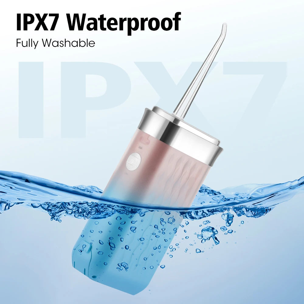 Electric Portable Oral Irrigator Cordless Water Flosser Teeth Pick for Home Travel Teeth Whitening Oral Care 1500rpm Water Jet Peaceful Pleasures Health and Wellness