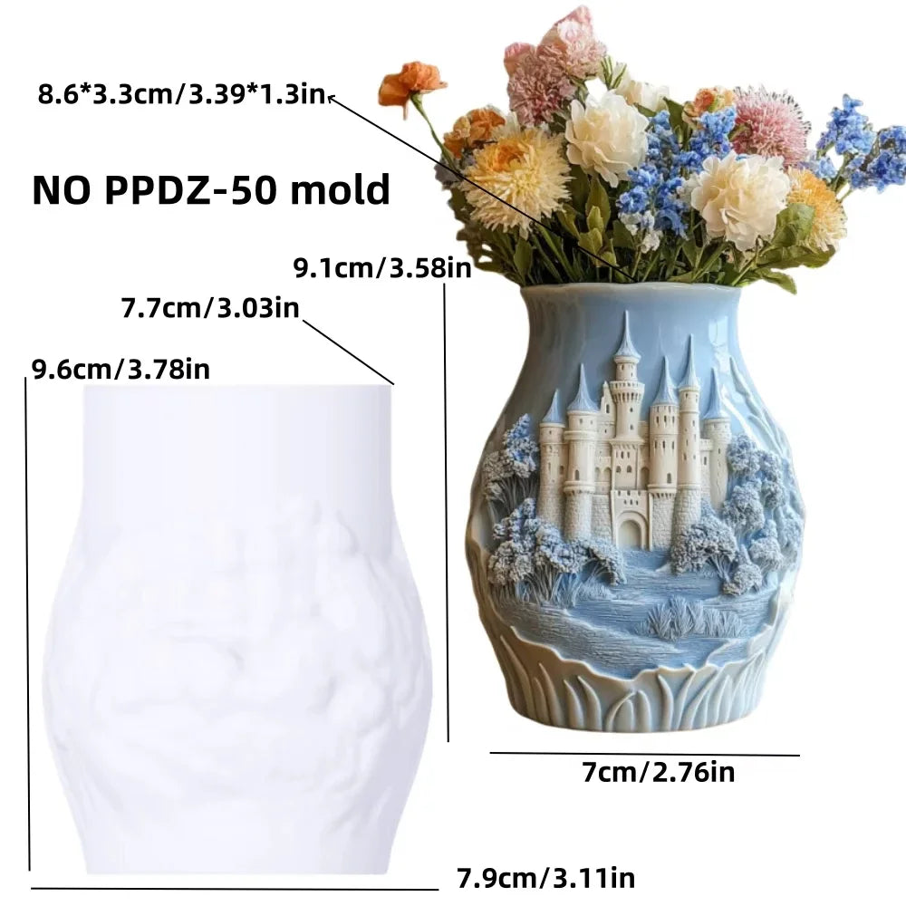 Windmill Town Silicone Mold – Resin Succulent Pot & Storage Box