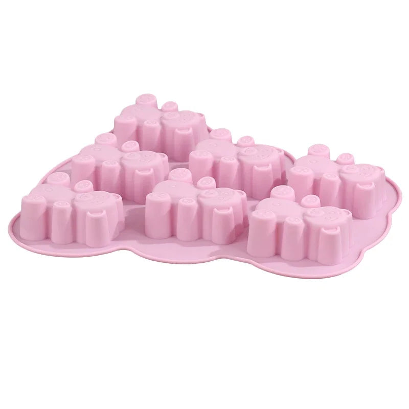 3D Lovely Bear Cake Mold Animal Cookie Silicone Mould For Chocolate Candy Kitchen Fondant Supplies Cupcake Topper Decorating Peaceful Pleasures Health and Wellness