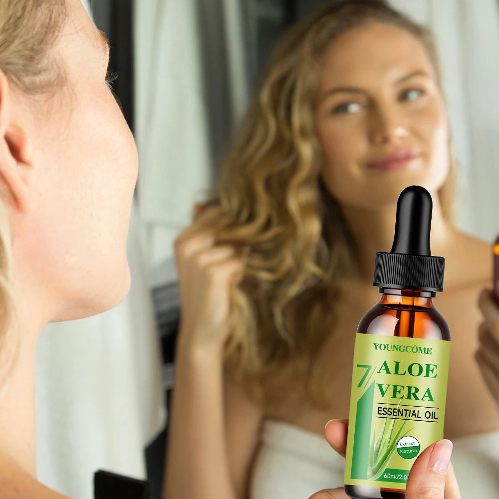 Aloe Vera Essential Oil – Anti-Aging Moisturizing Massage Body Oil Aloe Vera Body Oil Peaceful Pleasures Health and Wellness 60ML