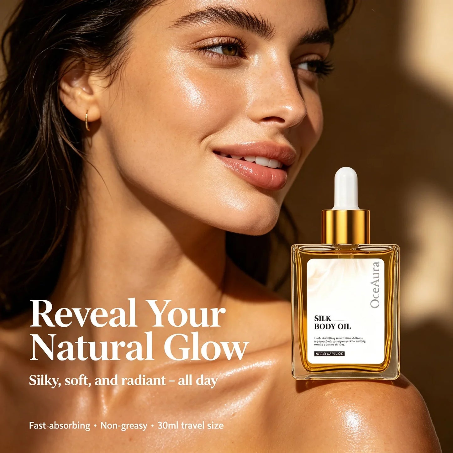 OceAura Silk Body Oil – Hydrating Dry Oil for Smooth Skin