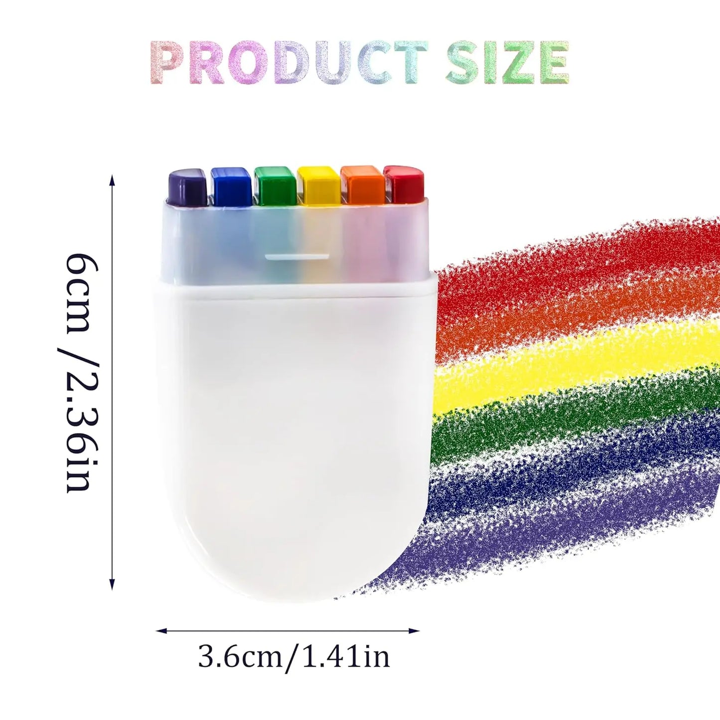 Rainbow Crayon Paint Rainbow Birthday Party Colourful Theme Party Accessories Party Family Costume Gift Pocket Size Peaceful Pleasures Health and Wellness WHITE 1PCS