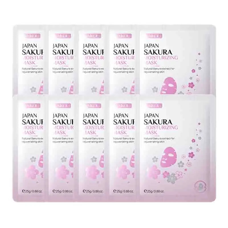 LAIKOU Sakura Sheet Face Mask 10pcs – Moisturizing Anti-Aging