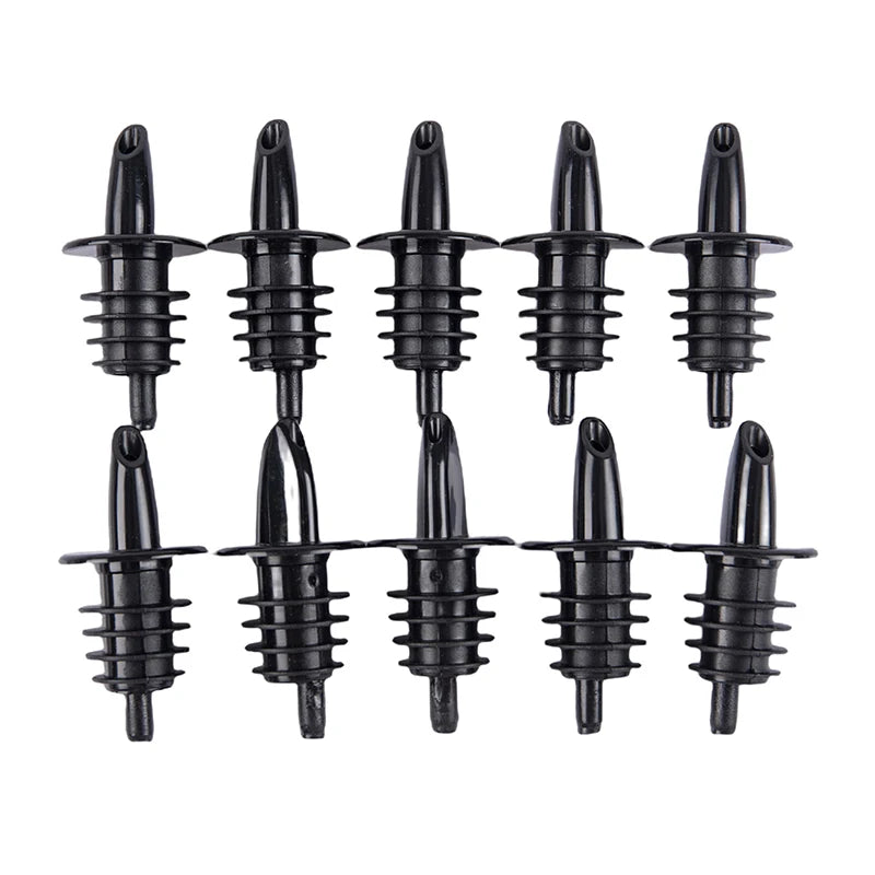 10-Pack Bottle Pourers & Stoppers for Liquor, Wine & Oil