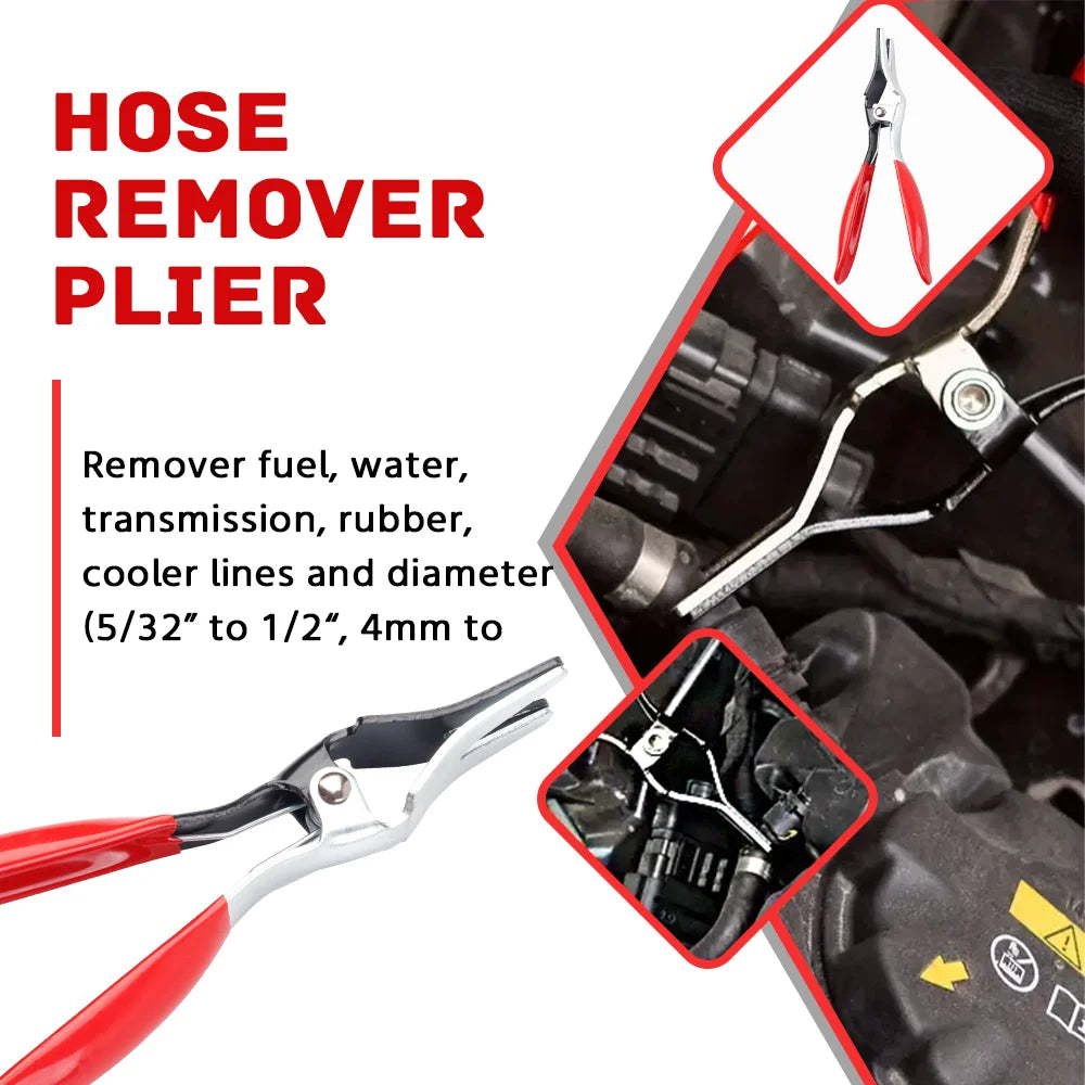 4PCS Hose Clamp Pliers Set Car Oil Fuel Pipe Separation Filter Clamp Pliers Professional Labor-Saving Auto Repair Hand Tools Peaceful Pleasures Health and Wellness