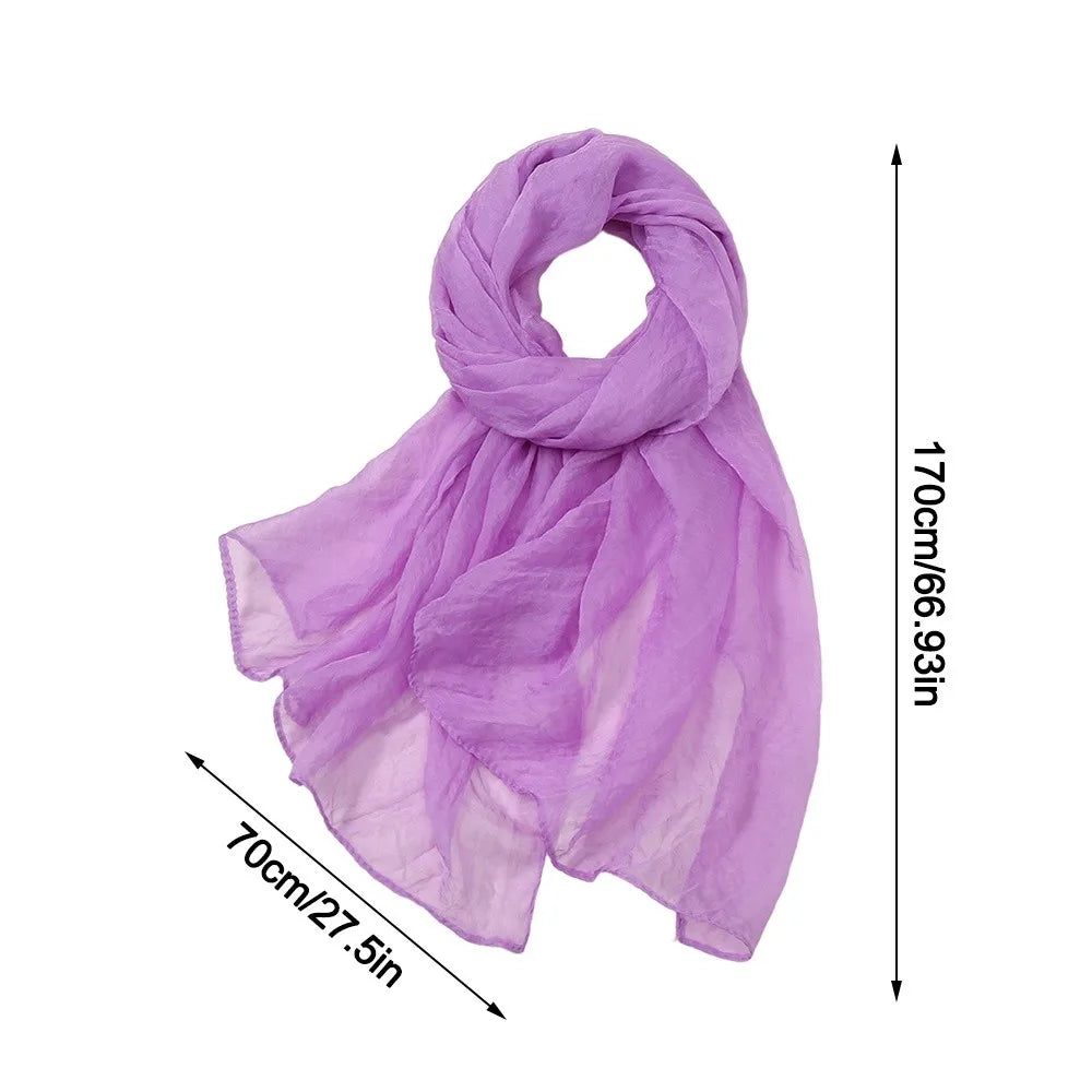 Women's Soft Chiffon Scarf – Lightweight Summer Shawl Wrap