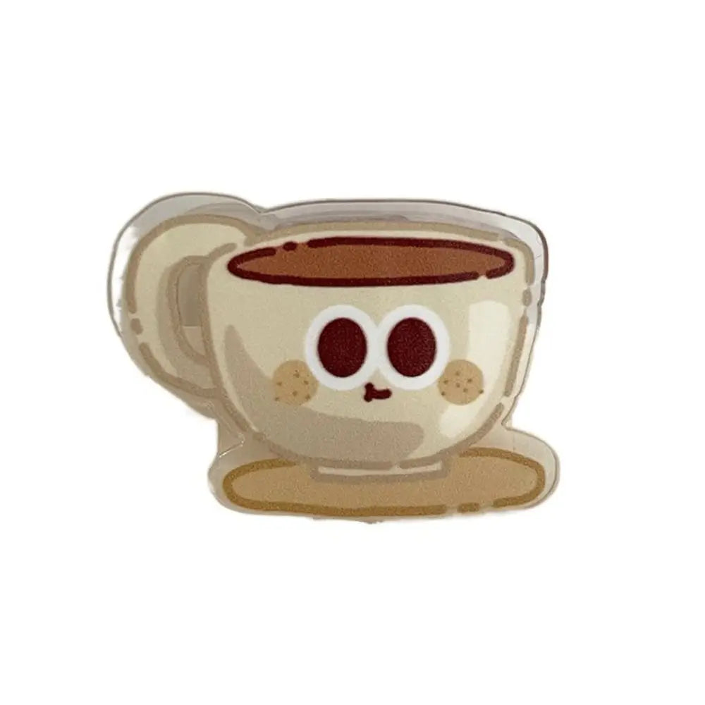 Office Supplies Bread Cute PP Clip Decorative Bookmark Cartoon Memo Clip Paperclip Acrylic Acrylic Paper Clip Desk Organizer Peaceful Pleasures Health and Wellness Coffee