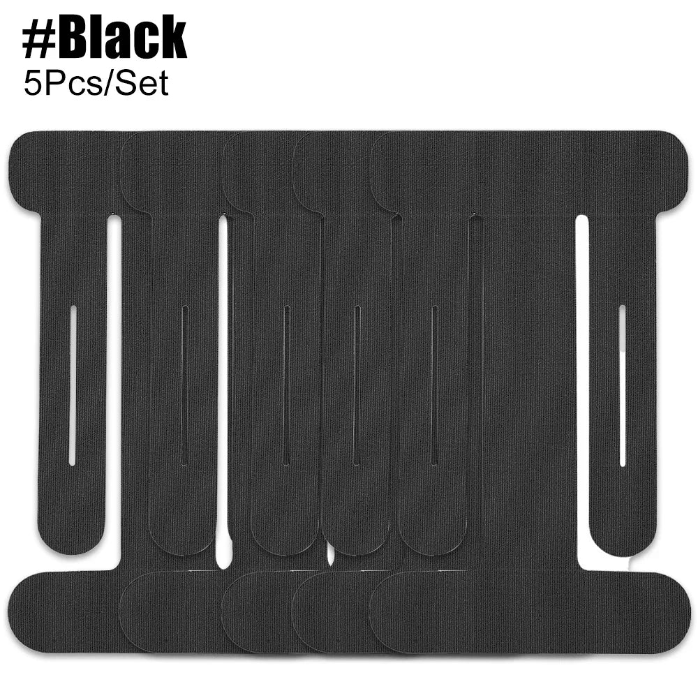 5PCS Kinesiology Tape for Elbow Pre Cut Waterproof Elbow Tape Athletic LatexTape Free Relief Muscle Support Pain for Sports Gym Peaceful Pleasures Health and Wellness Black-5PCS