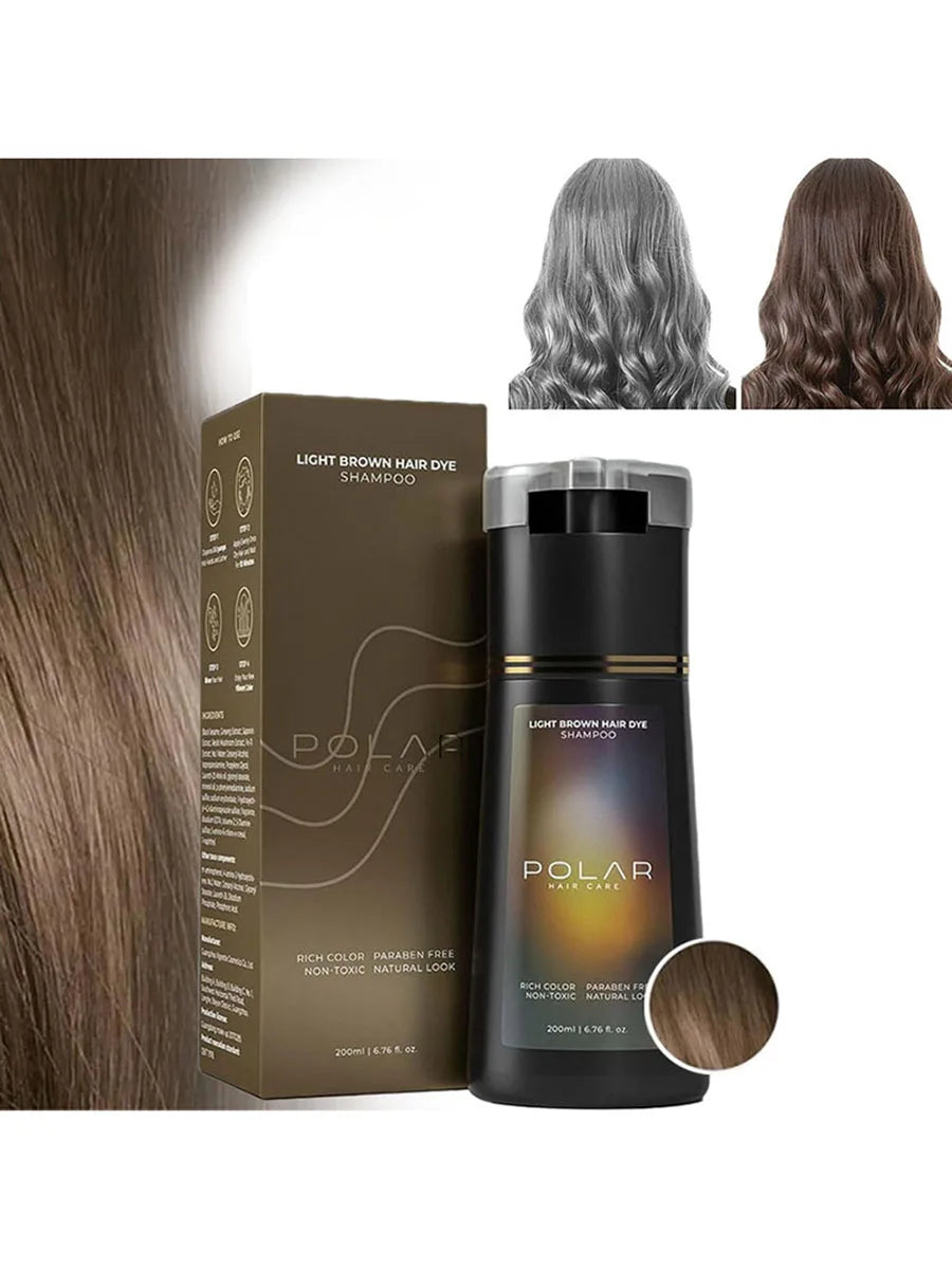 Easy To Operate Fast Hair Dye Shampoo Quick Color Change Hair Dye Products Natural Plant Gray Hair Covering Hair Care Products Peaceful Pleasures Health and Wellness Light brown