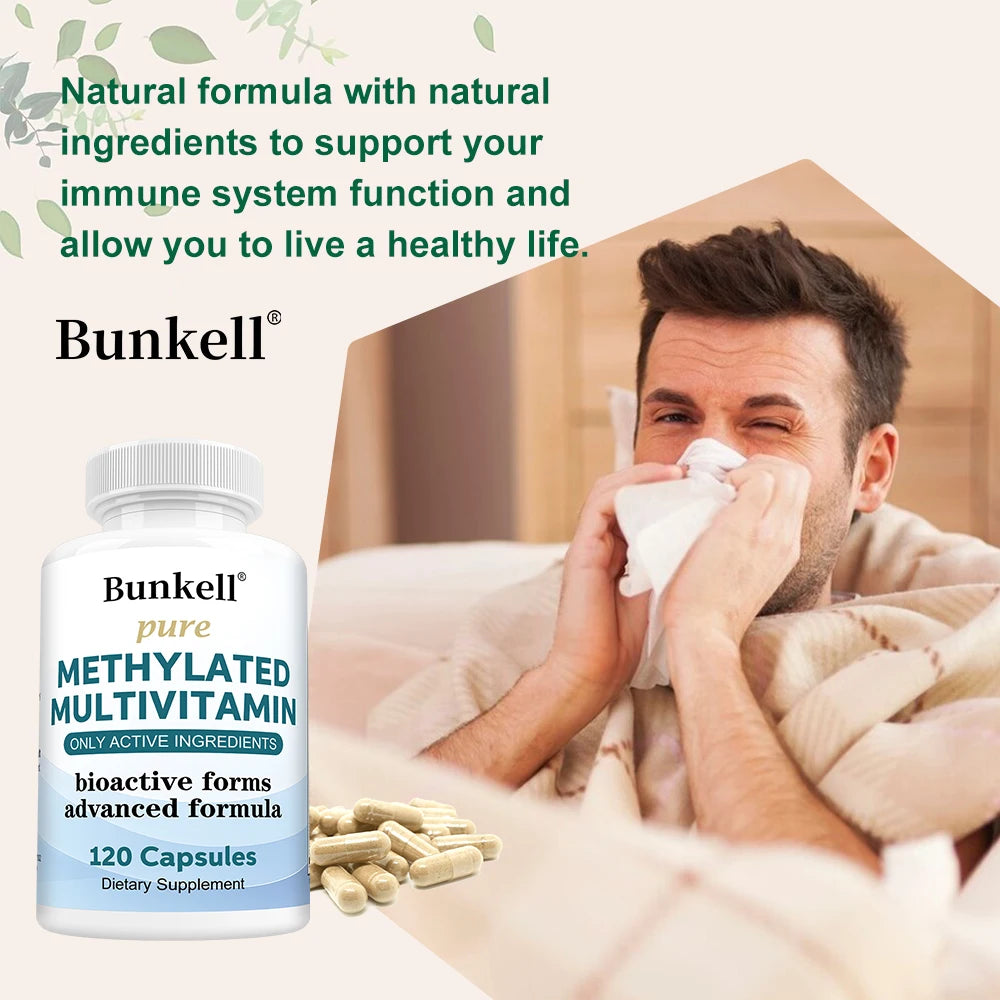 High-Potency Methylated Multivitamin - Whole Food, B-Complex, Hair Skin Energy, Stress, Immune & Maintain Heart Health Support Peaceful Pleasures Health and Wellness