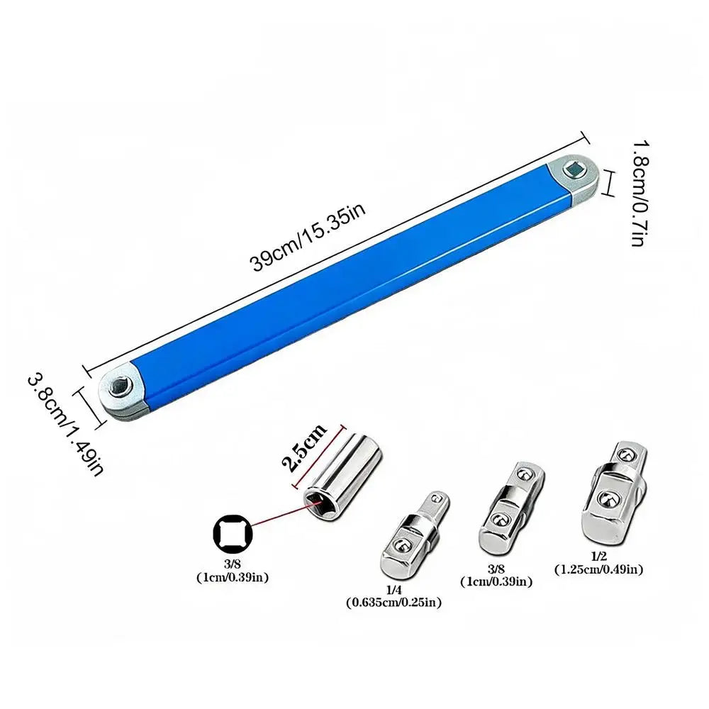 3/8" Adjustable Ratchet Extension Wrench – Heavy-Duty Tool