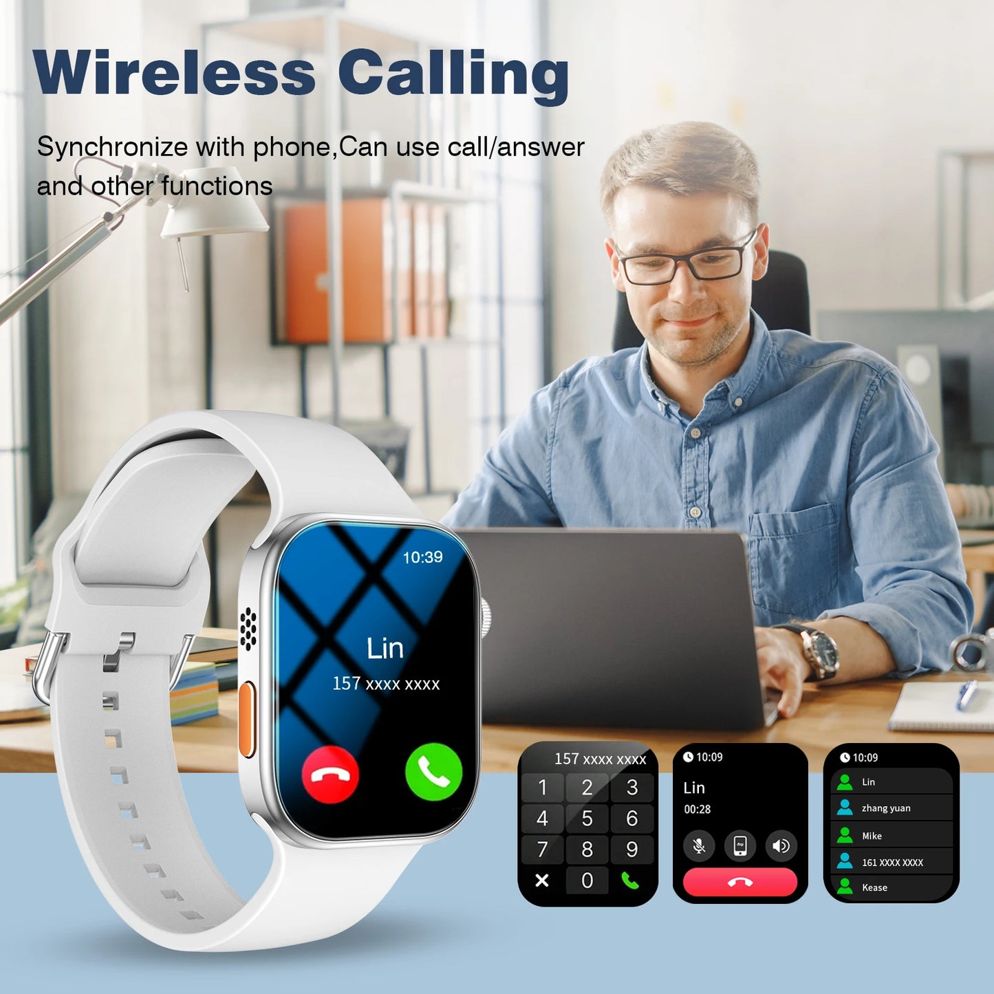 LOMAXFR 2.02" HD Smartwatch – BT Calling & Sports Tracking