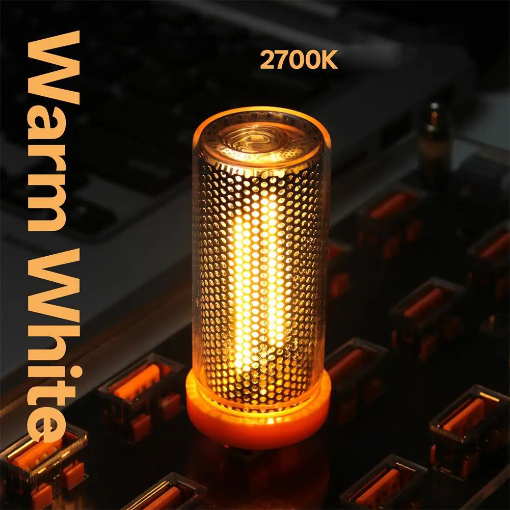 Retro USB LED Filament Night Light – Warm Flame Ambient Bulb