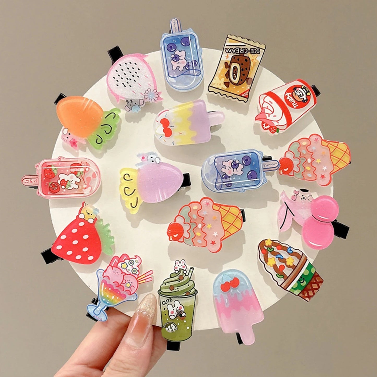 Cartoon Theme Women Hair Pin Temperament All Match Hair Clip for Woman Girls Birthday Gifts Peaceful Pleasures Health and Wellness