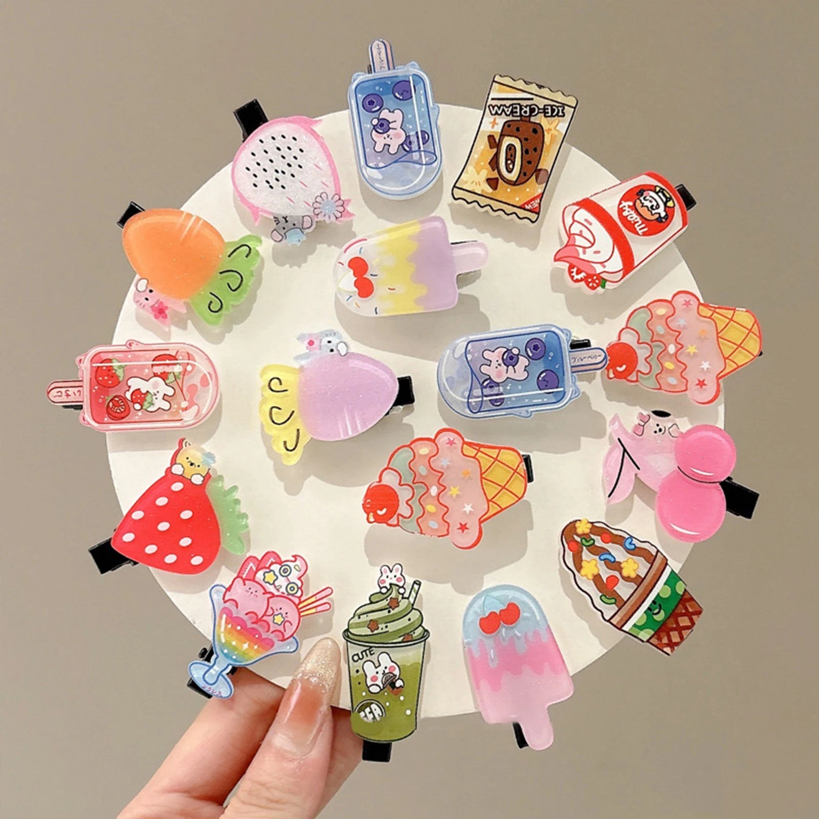 Cartoon Theme Women Hair Pin Temperament All Match Hair Clip for Woman Girls Birthday Gifts Peaceful Pleasures Health and Wellness