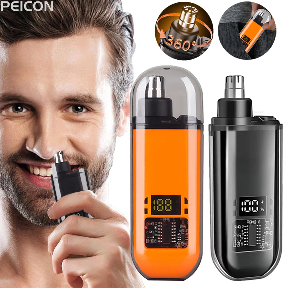Nose Hair Trimmer Mini Electric Nose Hair Remover for Men USB Rechargeable Trimmer for Nose and Ears Portable Nose Hair Removal Peaceful Pleasures Health and Wellness