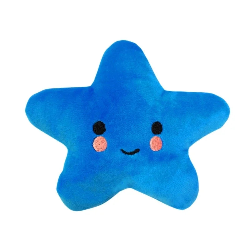 6-Pack Plush Pentagram Squeaky Dog Toys for Small & Medium Dogs