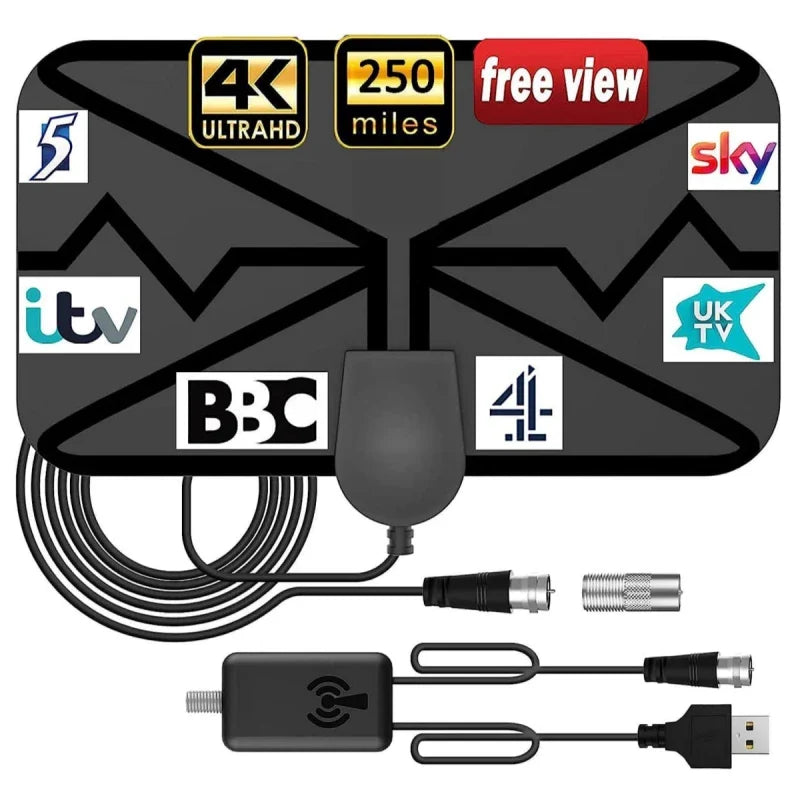 4K HDTV Digital TV Antenna – Indoor & Outdoor ATSC