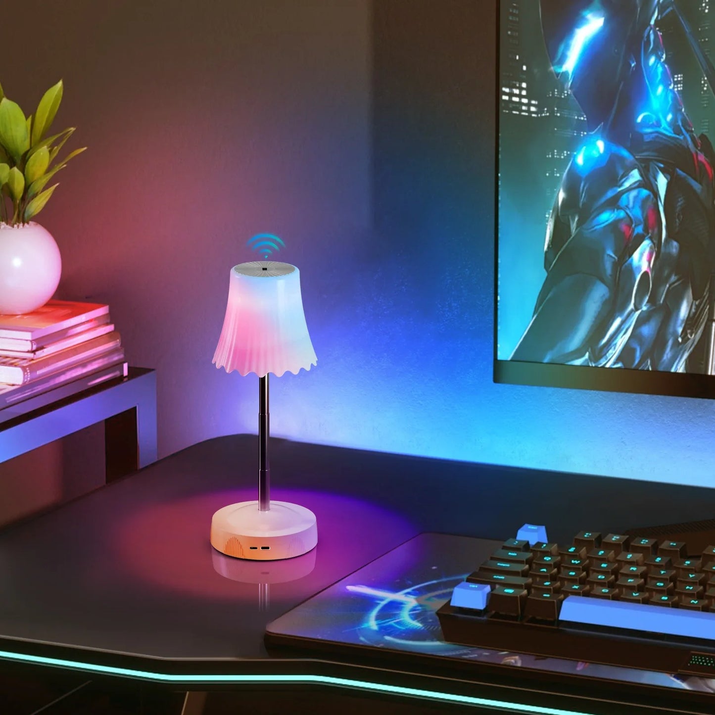 New Arrival RGB LED Night Lamp Hand Gesture Sensor Creative Night Light Dorm Room Bedside Lamp USB Charging 2600mah Peaceful Pleasures Health and Wellness