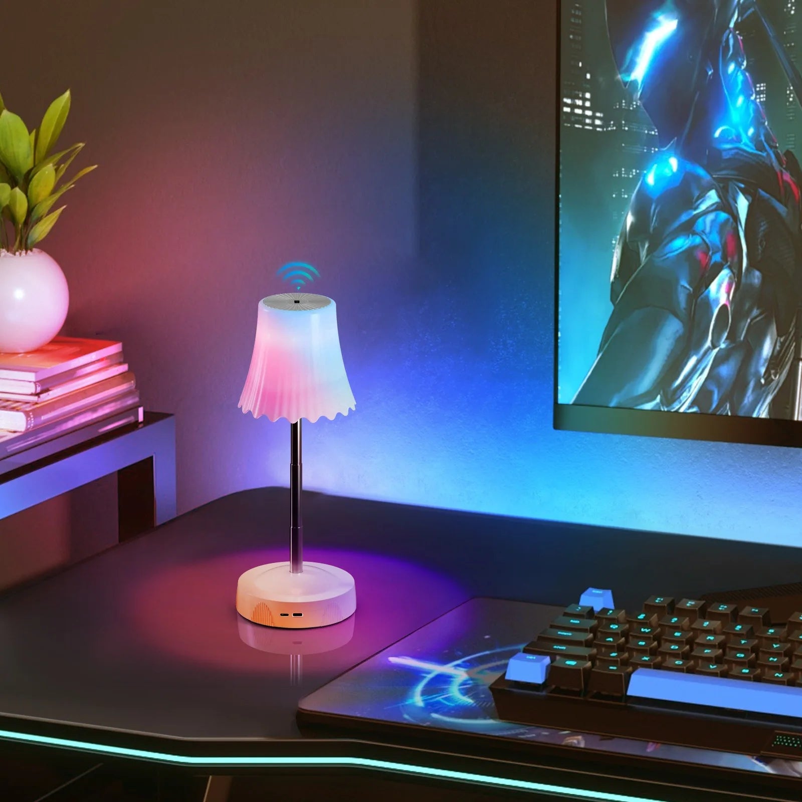 New Arrival RGB LED Night Lamp Hand Gesture Sensor Creative Night Light Dorm Room Bedside Lamp USB Charging 2600mah Peaceful Pleasures Health and Wellness
