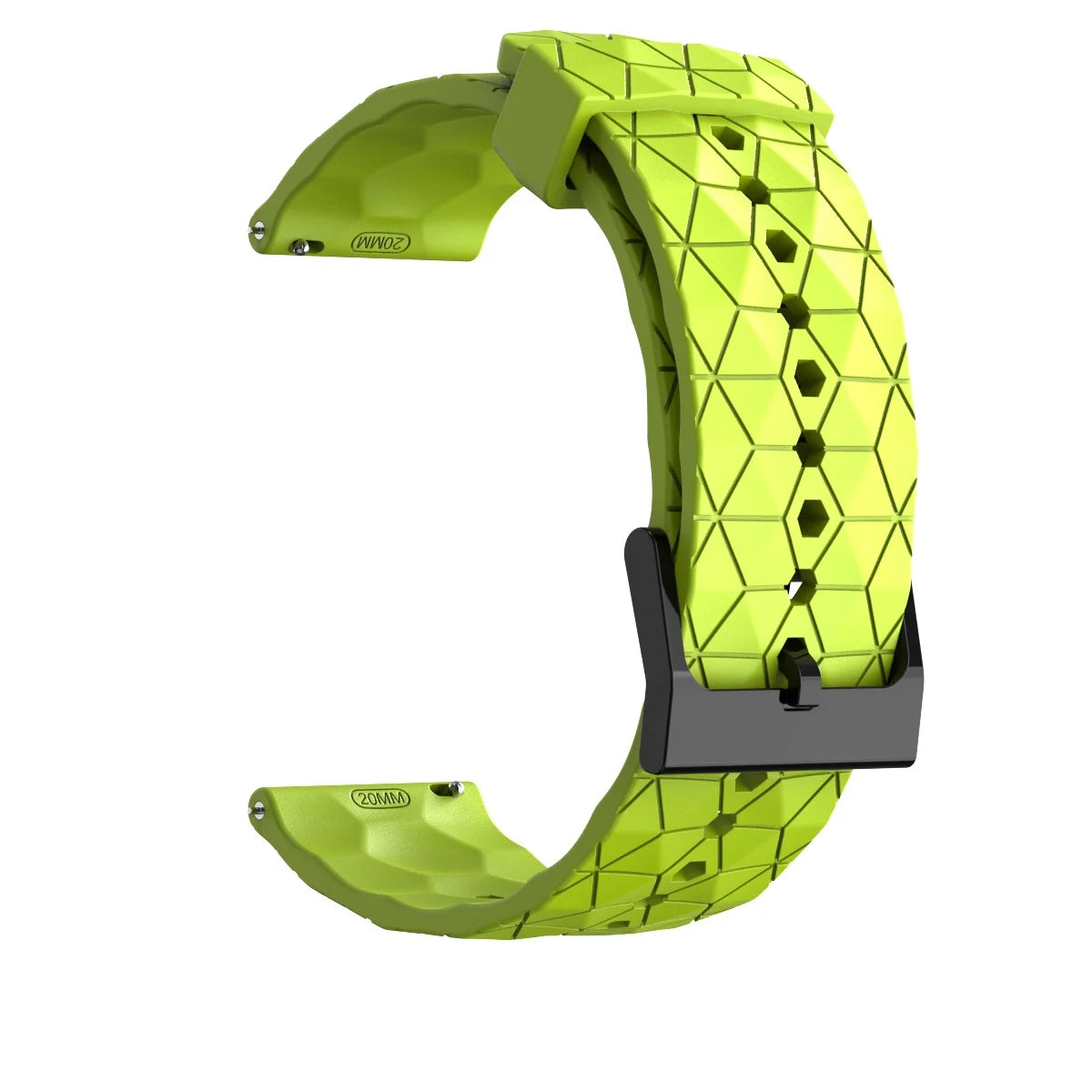 20mm 22mm Silicone Watch Band for Samsung, Huawei & Garmin Peaceful Pleasures Health and Wellness Lemo Green 20MM