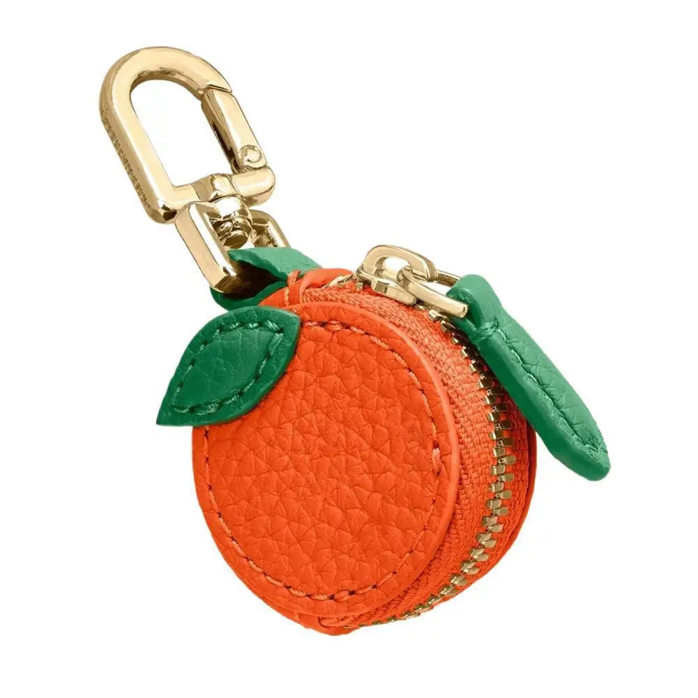 Cute Fruit Coin Purse Keychain | Cherry Blueberry PU Leather