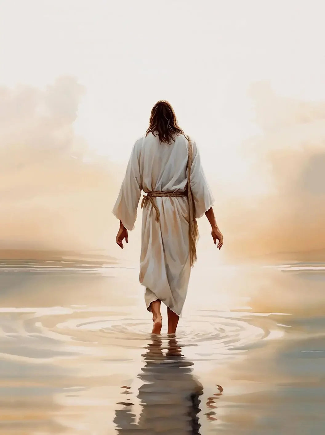 Jesus Christ Divine Hand Retro Canvas Wall Art | Religious Décor
