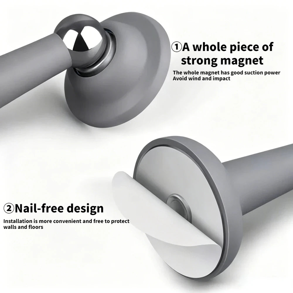 Silicone Anti-collision Door Stopper Strong Magnetic Silent No Punching Wall Floor Compatible Door Holder Peaceful Pleasures Health and Wellness