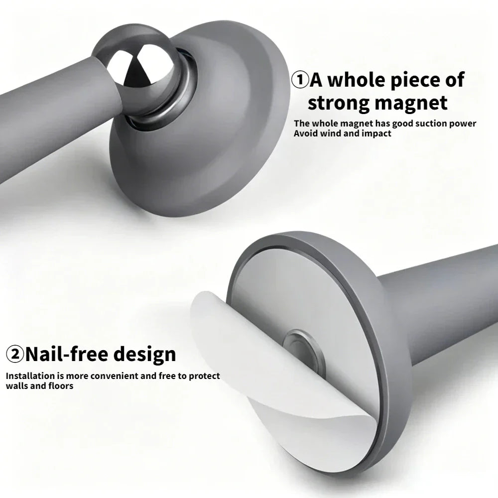 Silicone Magnetic Door Stopper – No-Drill, Silent Anti-Collision