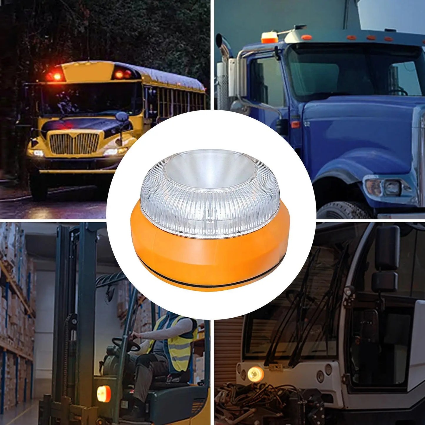 LED Strobe Lights Magnetic High Brightness LED Warning Caution Lights For RV Roof Motorcycle Truck Exterior Car Roadside Cycling Peaceful Pleasures Health and Wellness