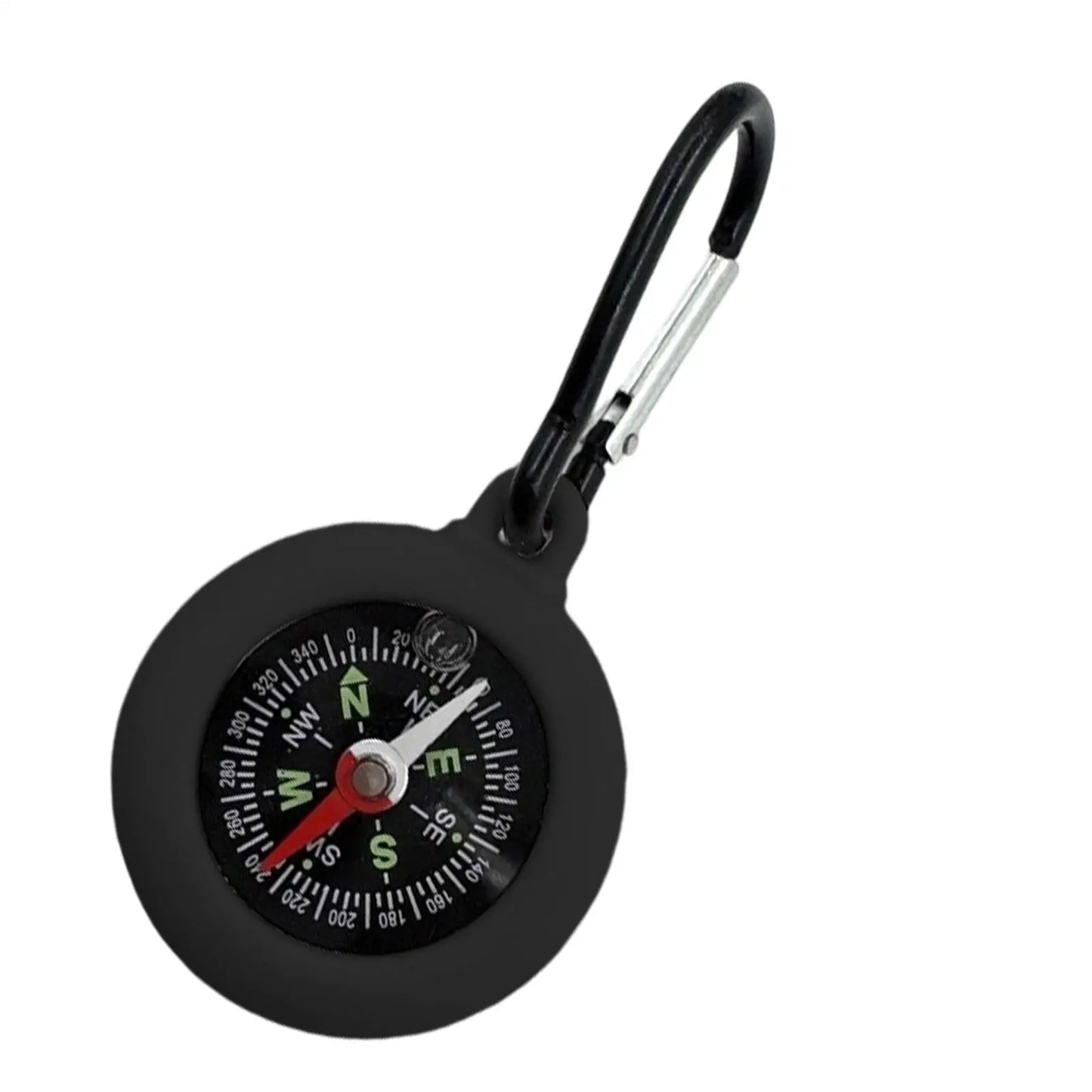 Portable Waterproof Hiking Compass with Carabiner Clip