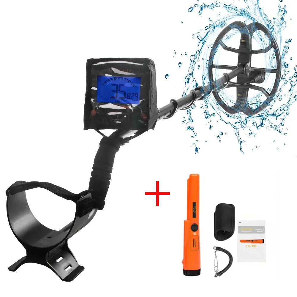 TC-600 Metal Detector Professional Underground Depth Gold Detector Treasure Handheld High Frequency Pinpoint Detecting Peaceful Pleasures Health and Wellness With GP-point