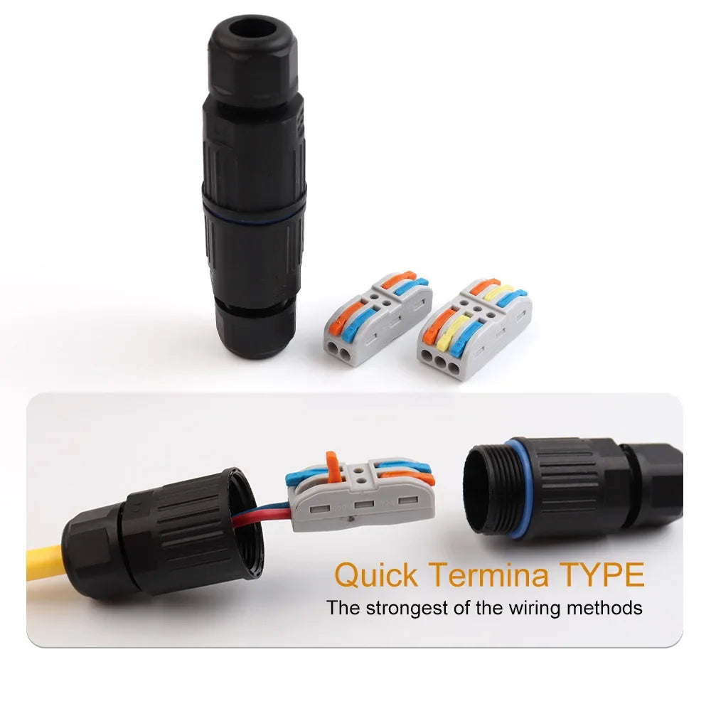 IP68 Waterproof Cable Connector – 2/3 Pin Quick Wire Terminal
