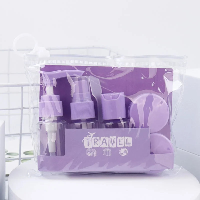 6-Piece Leak-Proof Refillable Travel Bottle Set + Toiletry Bag