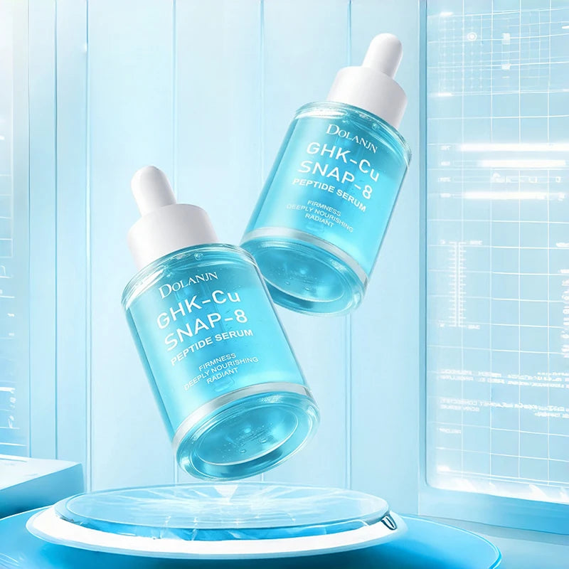Blue Copper Peptide Serum With Collagen Lifting Deeply Hydrating Gentle Nourishing Revitalize Skin Korean Daily Skincare Essence Peaceful Pleasures Health and Wellness