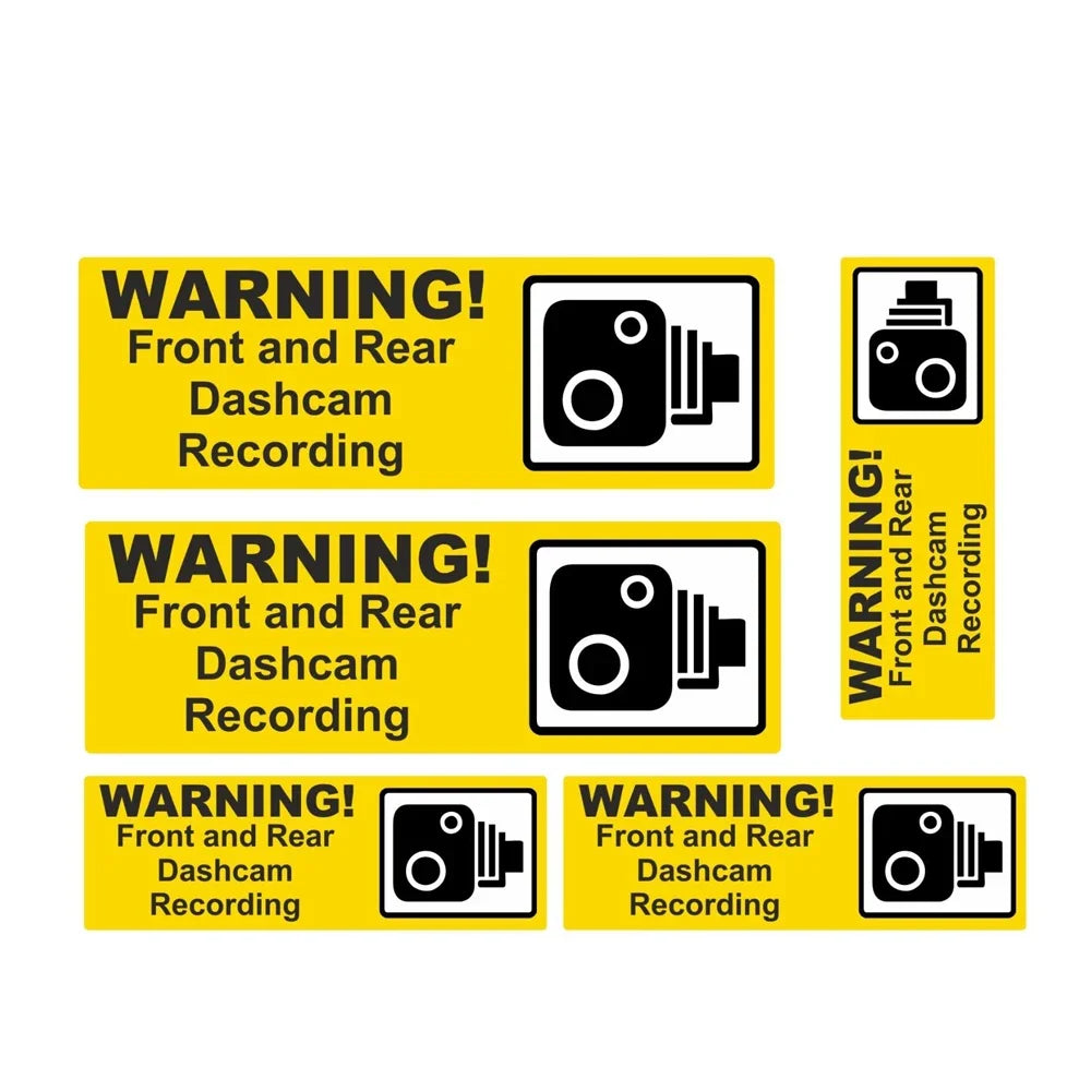 Pack of 5 Dash Cam Recording Laminated Vinyl Warning Stickers Taxi Car Minibus Van etc Peaceful Pleasures Health and Wellness