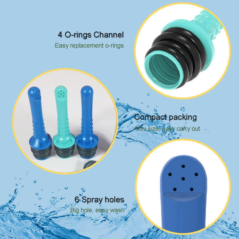 1/2Pcs Pack Portable Bidet Pipe for Toilet Universal Travel Bidet Compatible Plastic Bottle Clean Handheld Rinse machine Peaceful Pleasures Health and Wellness