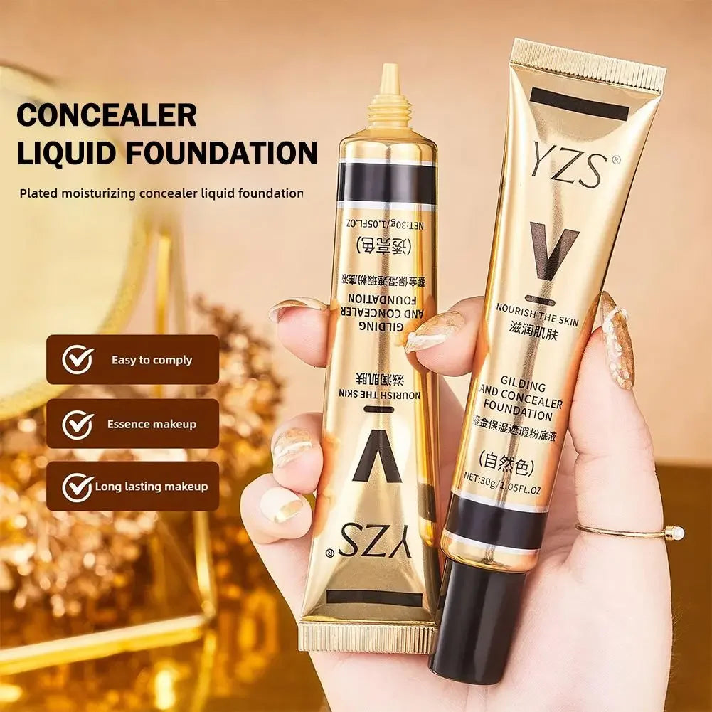 Natural Foundation Primer & Concealer - Waterproof Longwear Full Coverage Liquid Makeup Foundation Hydrating Blend, Moisturizing Peaceful Pleasures Health and Wellness